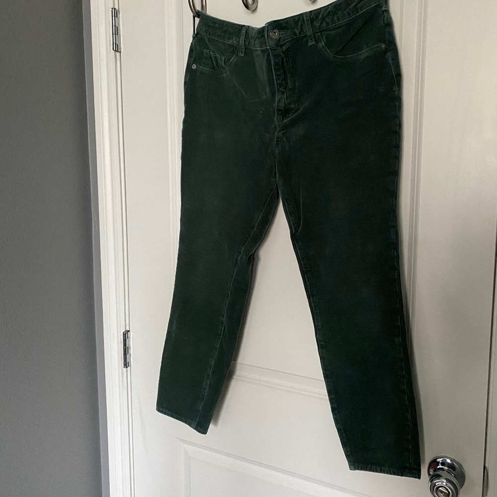 Anthropologie Pilcro Corduroy Skinny Pants - Forest Green